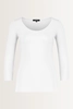 Basic top driekwartmouwen