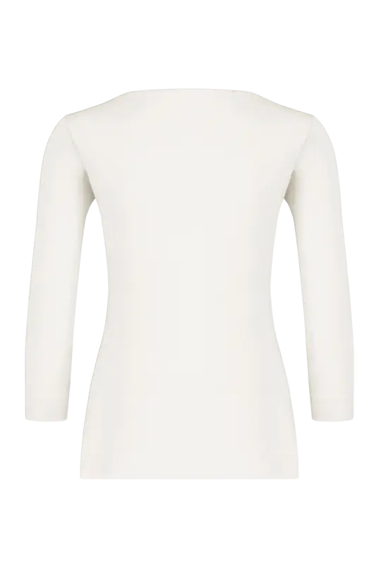 Basic top driekwartmouwen