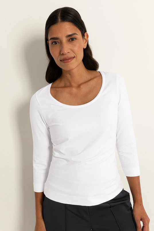 Basic top driekwartmouwen