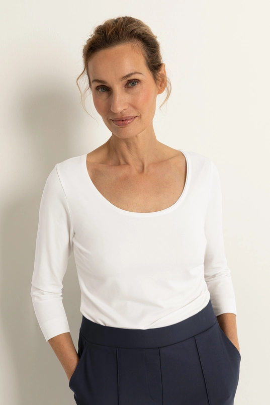 Basic top driekwartmouwen