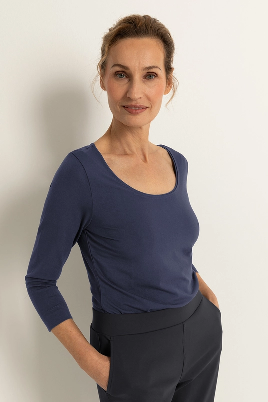 Basic top driekwartmouwen