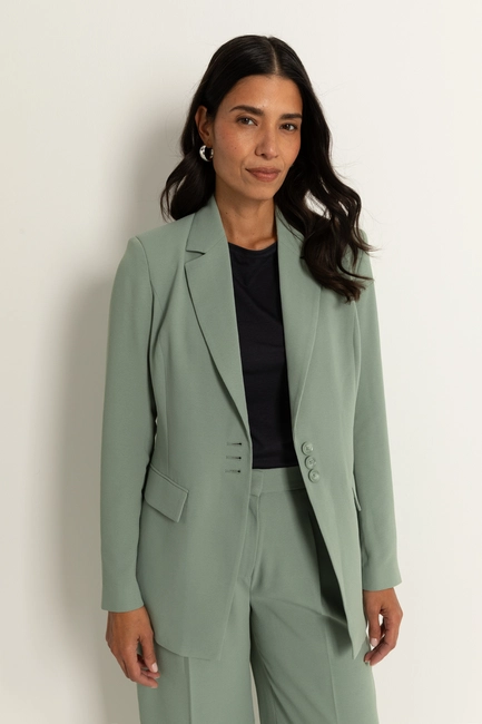 Blazer in soepelvallende crêpestof
