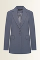 Blazer van kreukarme crêpe