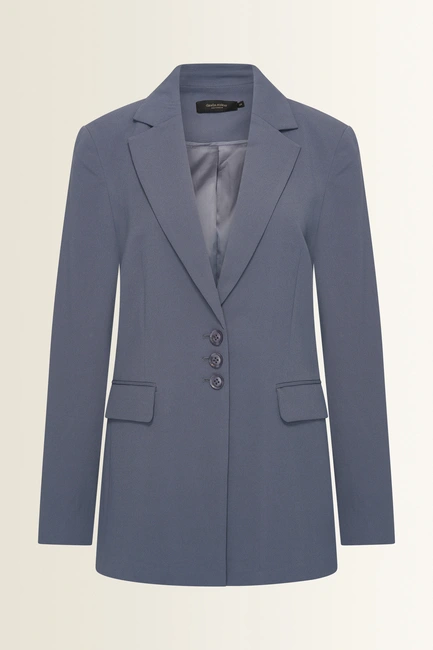 Blazer van kreukarme crêpe