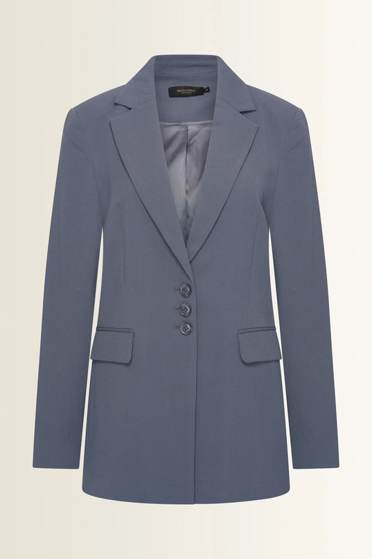 Blazer van kreukarme crêpe