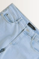 Bleached flared jeans low-rise taille