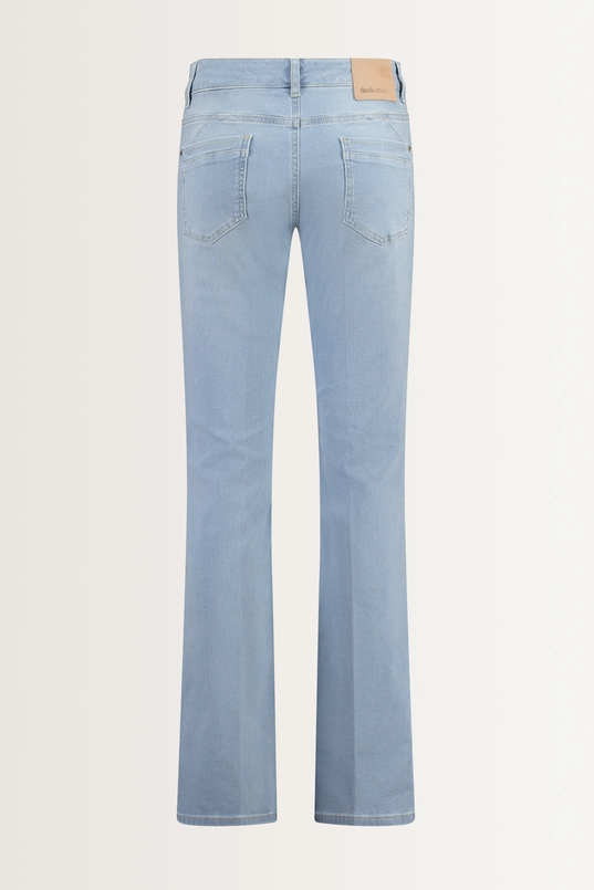 Bleached flared jeans low-rise taille