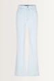 Bleached flared jeans mid-rise taille