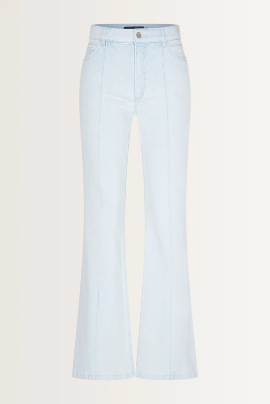 Bleached flared jeans mid-rise taille