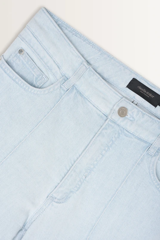 Bleached flared jeans mid-rise taille