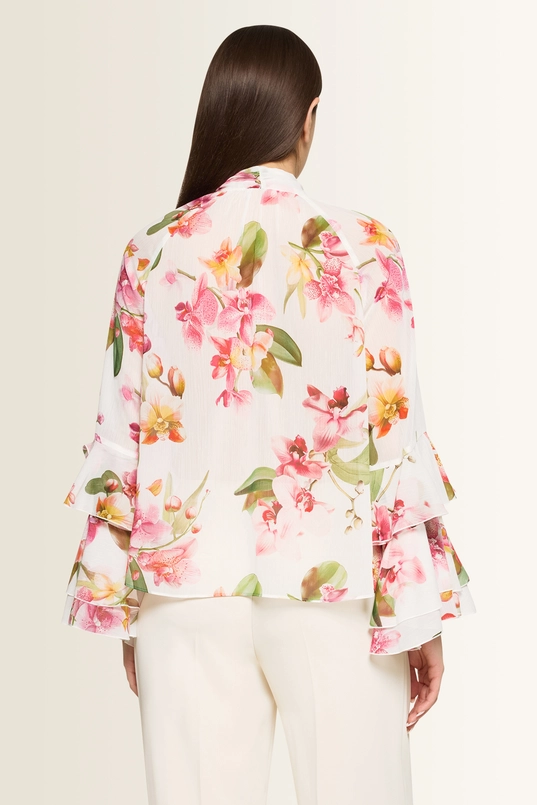 Bloemenblouse met ruches Vera Mont