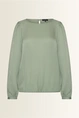 Bloezende satijnen blouse