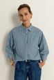 Blouse diagonale strepen