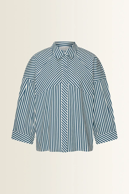 Blouse diagonale strepen