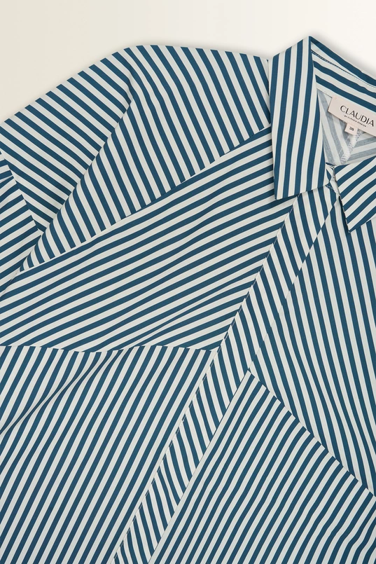 Blouse diagonale strepen
