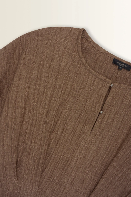 Blouse in crinkle structuur