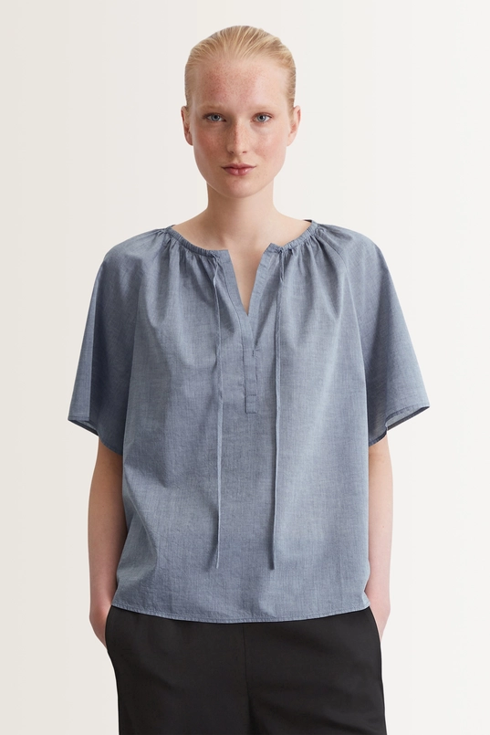 Blouse in gemêleerde chambray Marc O'Polo