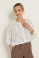 Blouse in jacquard dessin