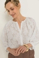 Blouse in jacquard dessin