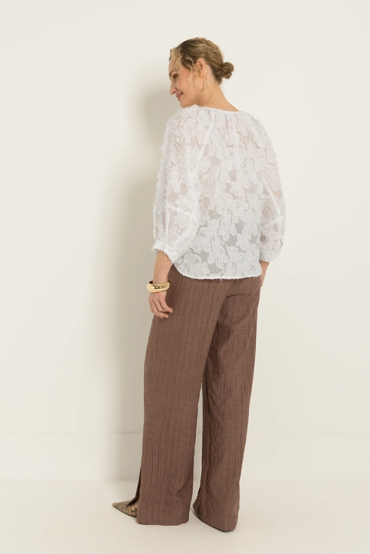 Blouse in jacquard dessin