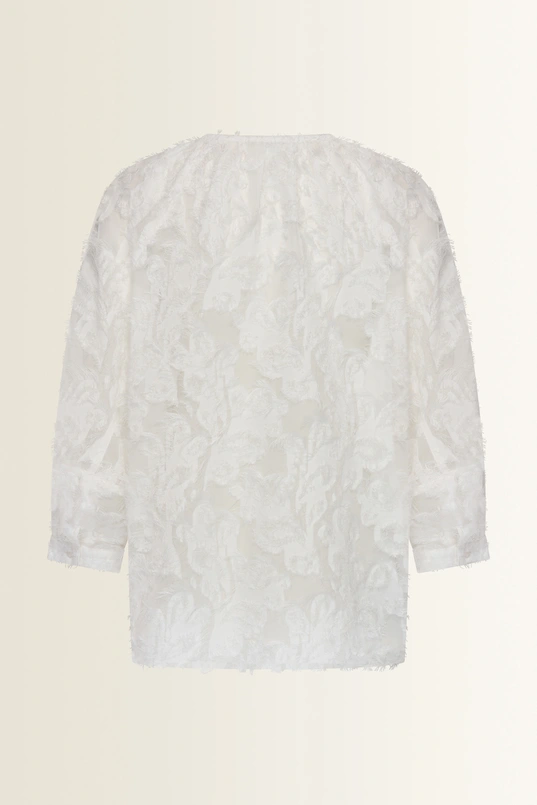 Blouse in jacquard dessin