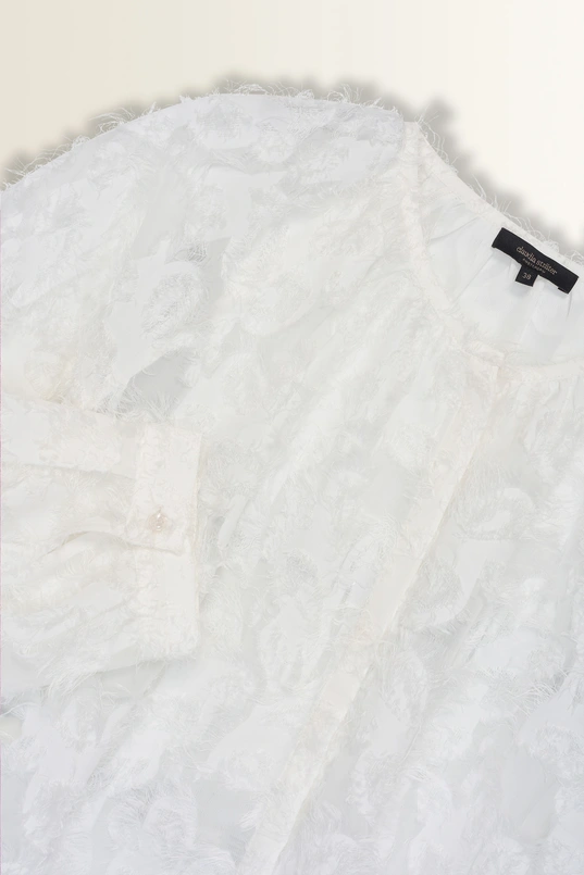 Blouse in jacquard dessin