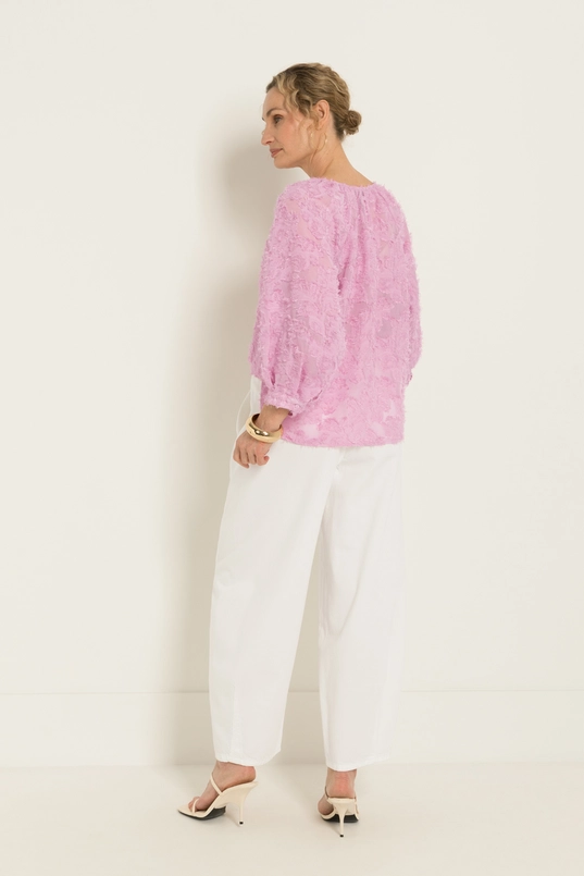 Blouse in jacquard dessin