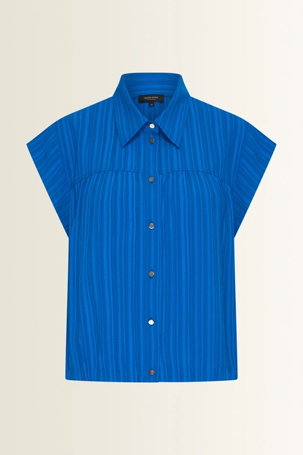 Blouse in seersucker structuur