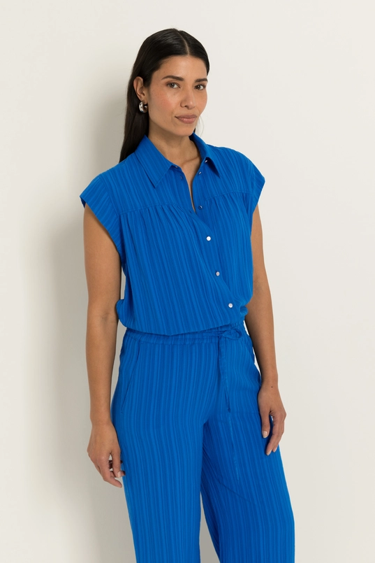 Blouse in seersucker structuur