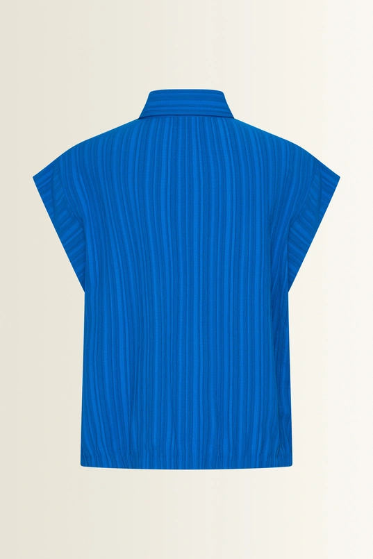 Blouse in seersucker structuur