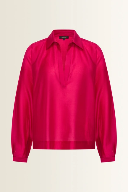 Blouse in subtiele glans