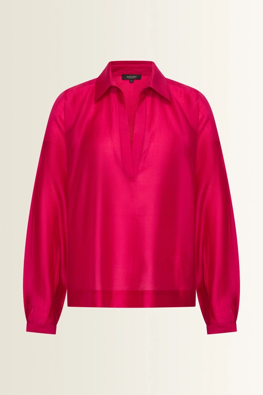 Blouse in subtiele glans