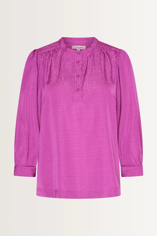 Blouse jacquard stippen