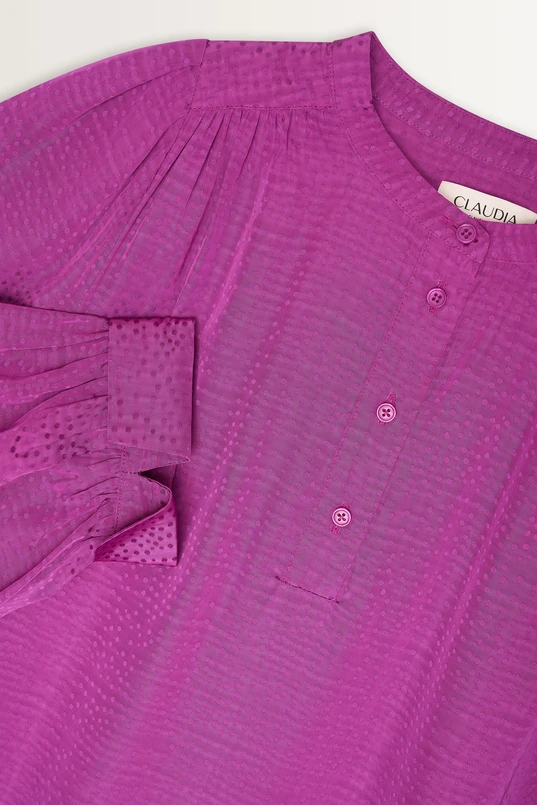 Blouse jacquard stippen