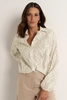 Blouse met 3D-bladstructuur