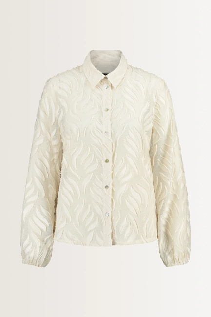 Blouse met 3D-bladstructuur