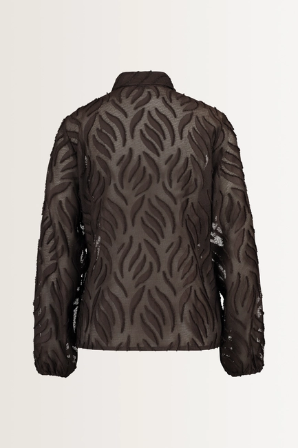 Blouse met 3D-bladstructuur