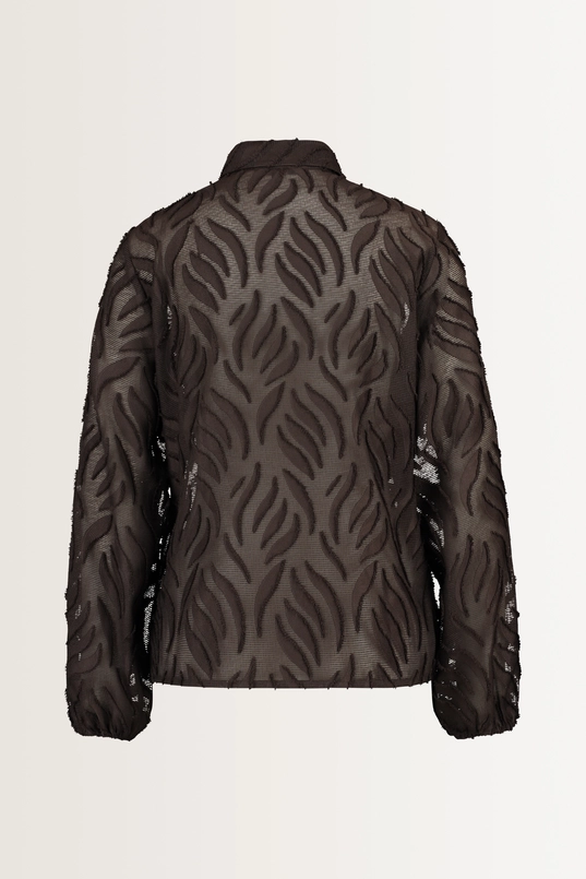 Blouse met 3D-bladstructuur