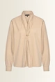 Blouse met afneembaar brochedetail