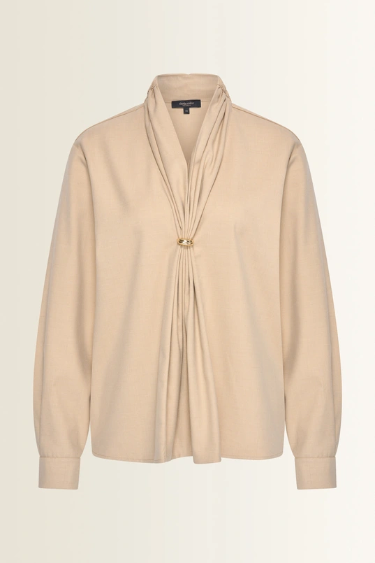 Blouse met afneembaar brochedetail
