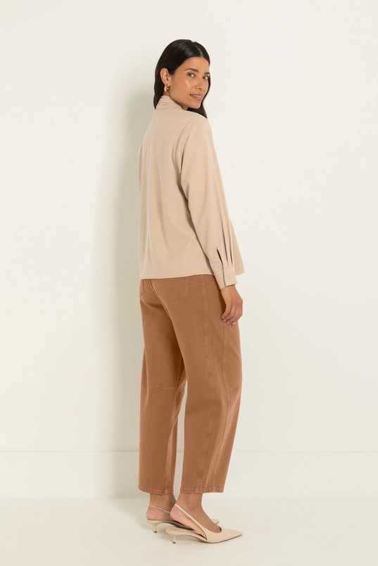 Blouse met afneembaar brochedetail