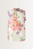 Blouse met aquarelprint in chiffon OUI