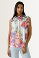 Blouse met aquarelprint in chiffon OUI