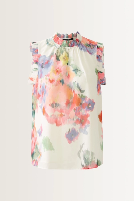 Blouse met aquarelprint in chiffon OUI