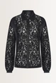 Blouse met bloemenkant