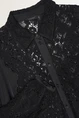 Blouse met bloemenkant