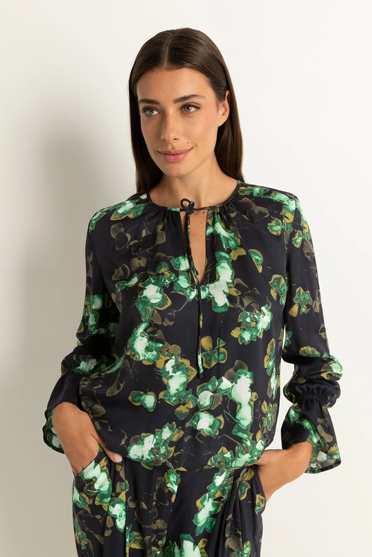 Blouse met bloemenprint