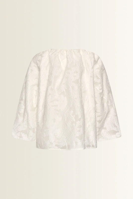 Blouse met bloemreliëf