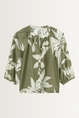 Blouse met botanische print Marc O'Polo