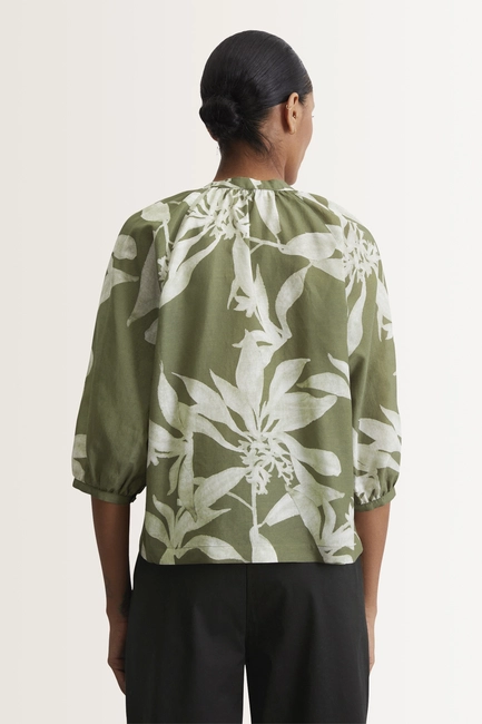 Blouse met botanische print Marc O'Polo